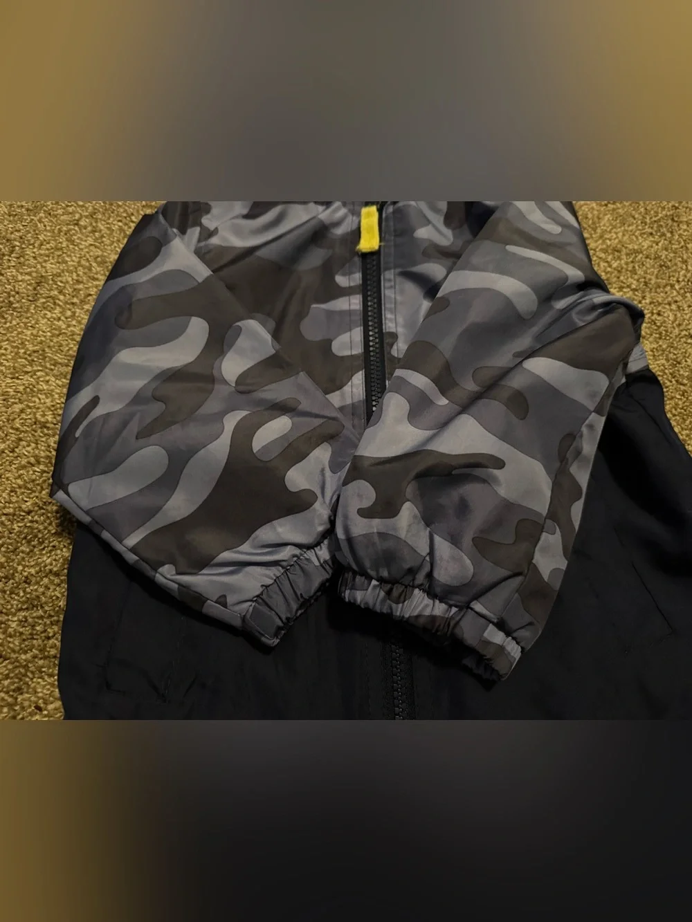 Carter’s Boys Camo Hooded Windbreaker Jacket 24 months 24m Navy Blue Camouflage